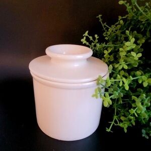 The Original Butter Bell Crock White Jar with Lid